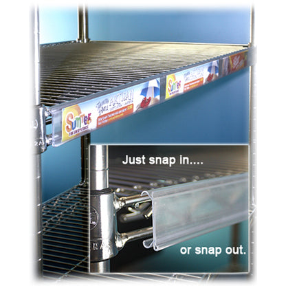 Wire Shelf Label Holding Channel, 44" L x 1.25" H