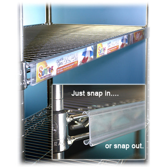 Wire Shelf Label Holding Channel, 44" L x 1.25" H