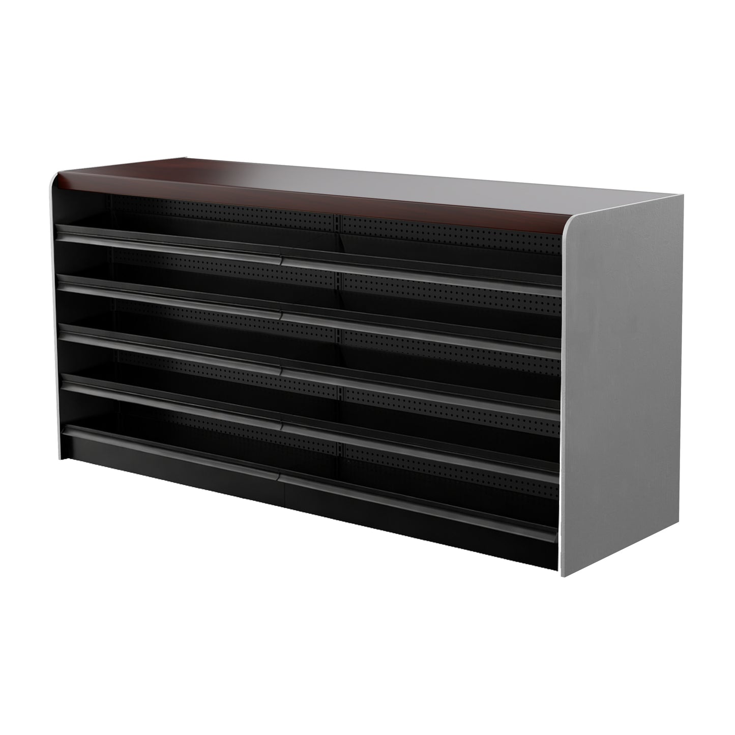 Black Right Way Gondola Check Out System - 24" D x 44" H