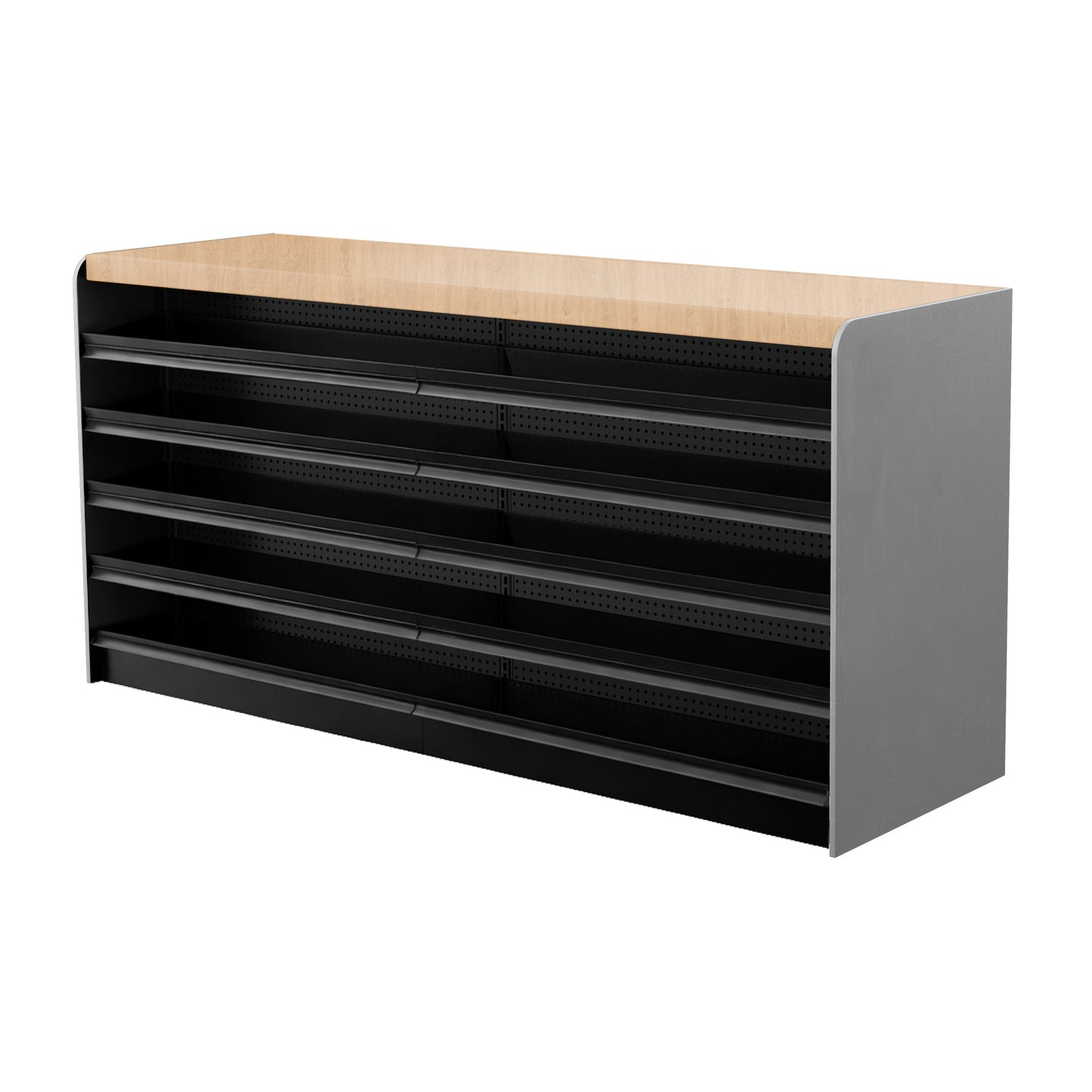 Black Right Way Gondola Check Out System - 24" D x 44" H