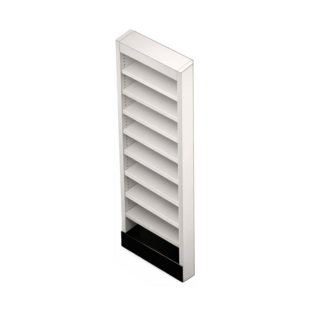 Rx Metal Shelving Pharmacy Bay End Unit - 15" L