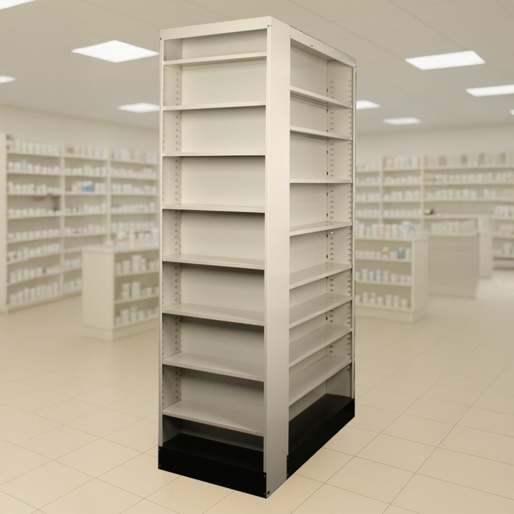 Rx Metal Shelving Pharmacy Bay End Unit - 15" L