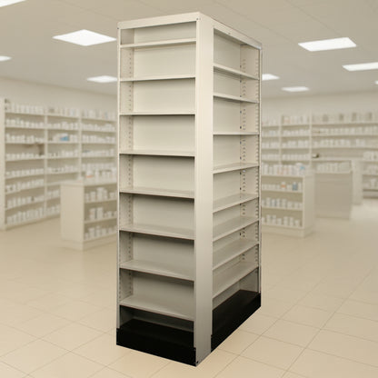 Rx Metal Shelving Pharmacy Bay End Unit - 15" L
