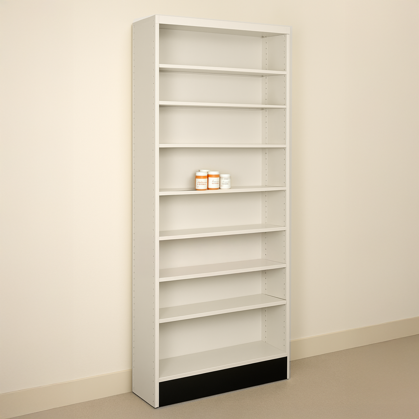 Single Rx Metal Shelving Pharmacy Bay Unit - 36" L