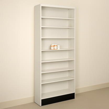 Single Rx Metal Shelving Pharmacy Bay Unit - 36" L