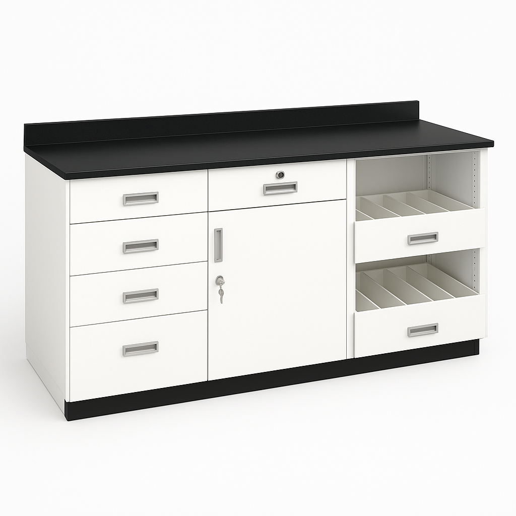 Rx Pharmacy Laminated Tops for Metal Rx Under Counter Cabinets