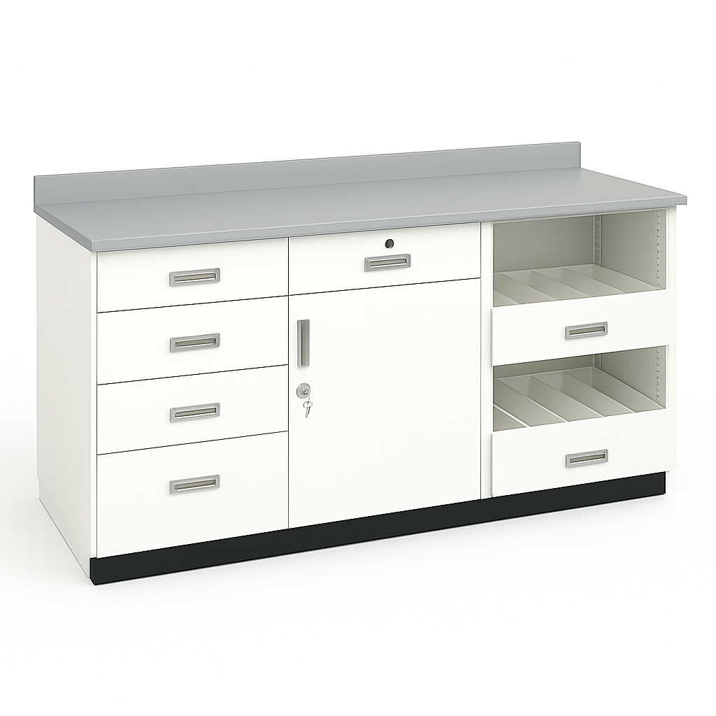 Rx Pharmacy Laminated Tops for Metal Rx Under Counter Cabinets