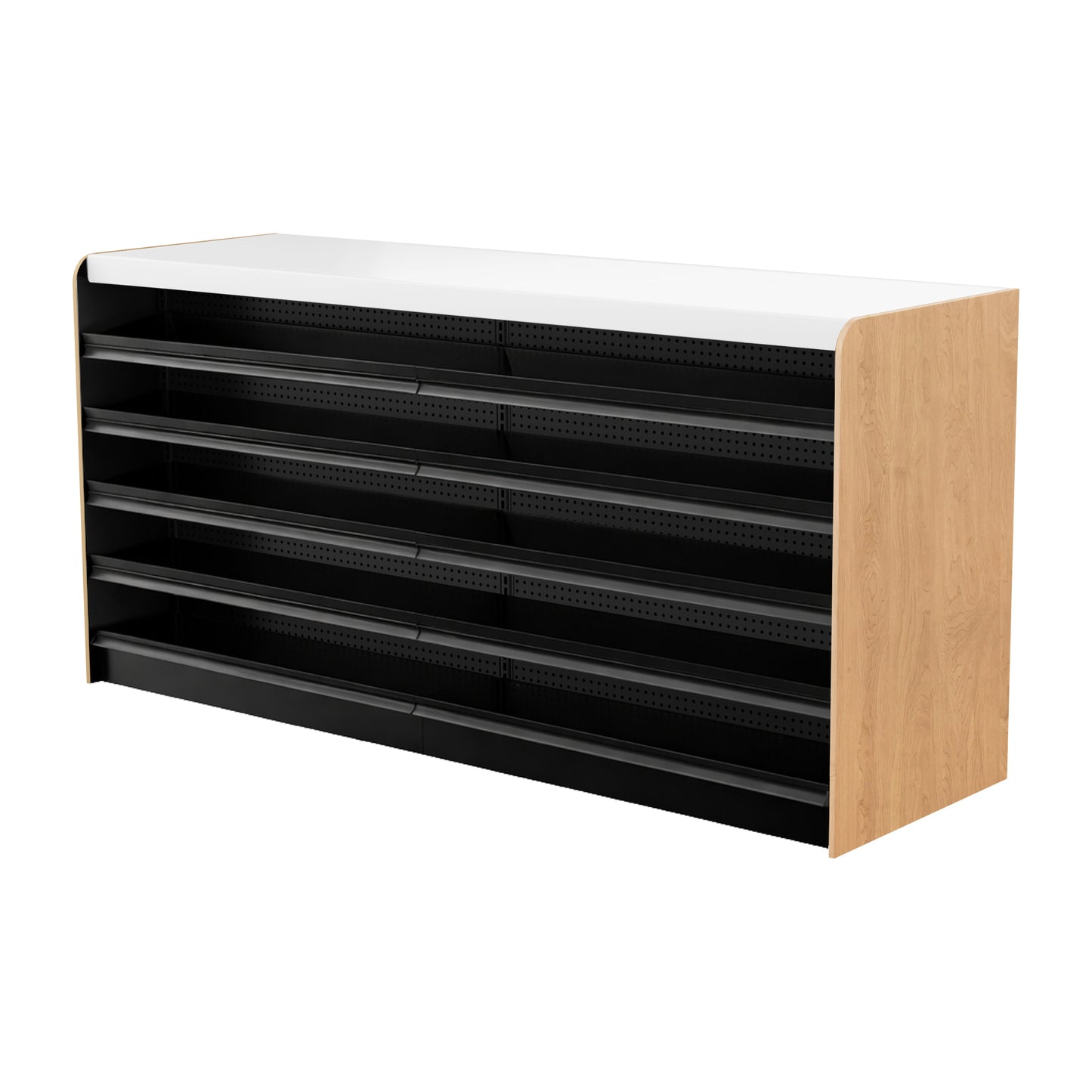 Black Right Way Gondola Check Out System - 24" D x 44" H